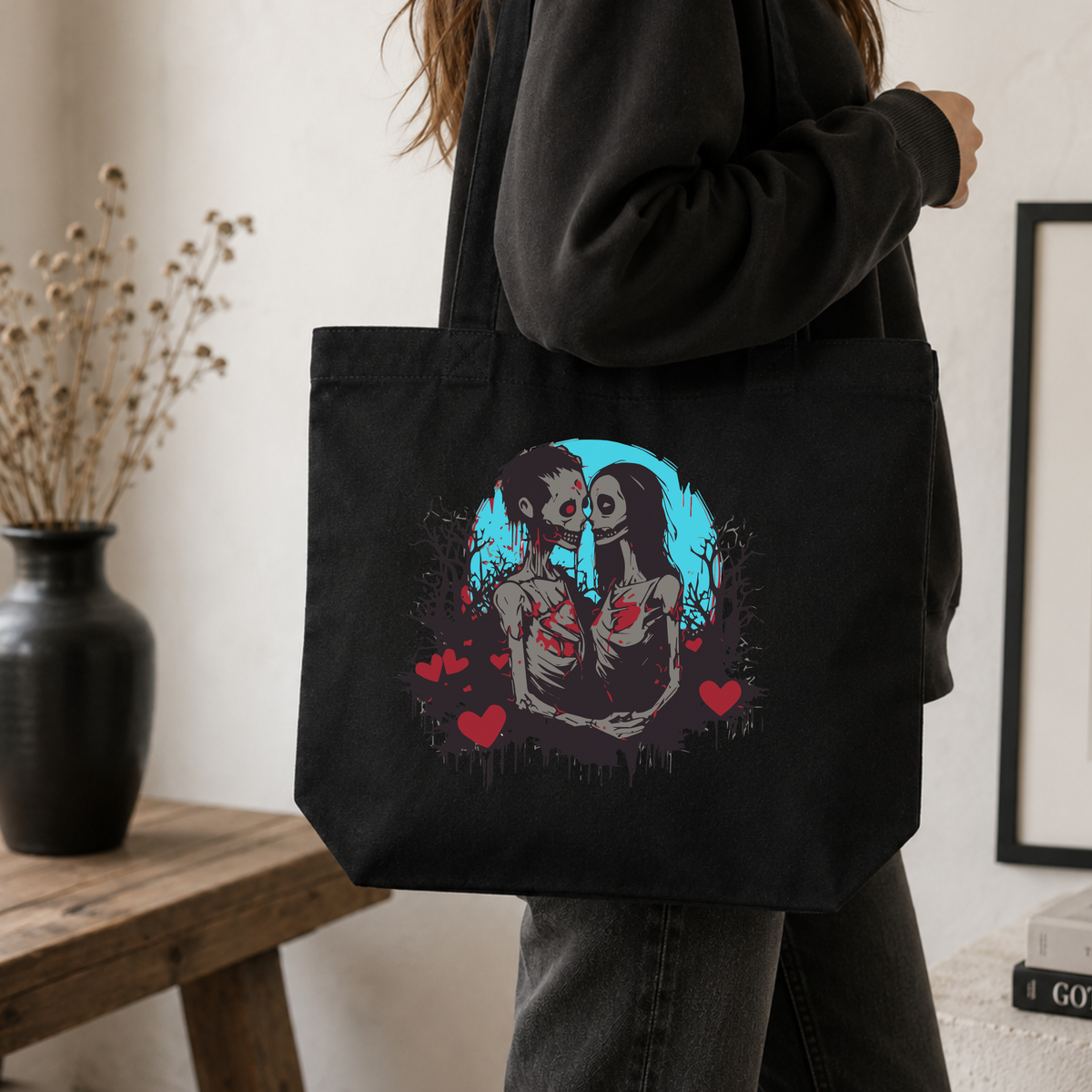 Zombie Love Bag Collection – Gothic Tote, Makeup Pouch & Mini Stash Case