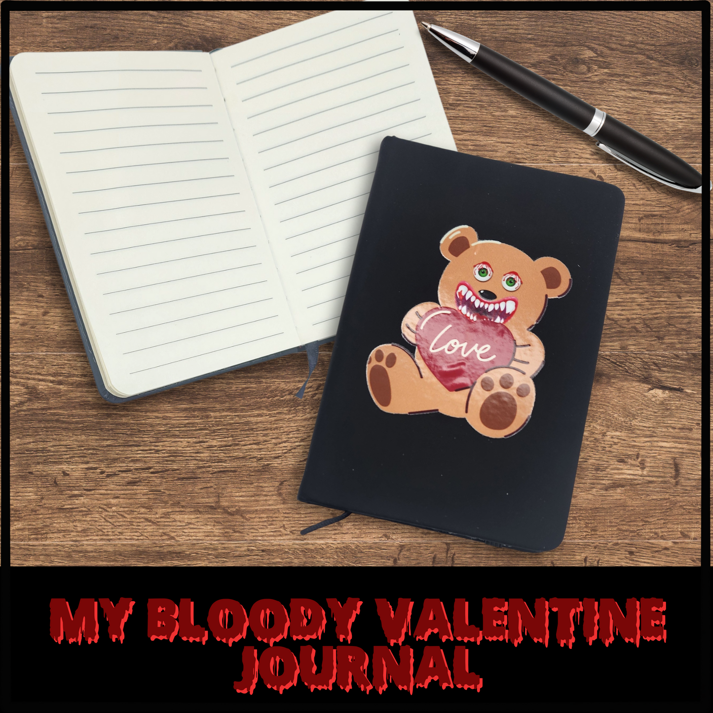 My Bloody Valentine Journal horror movie log book horror fan gift gothic diary gift for her punk horror notebook gift for her love journal for couple