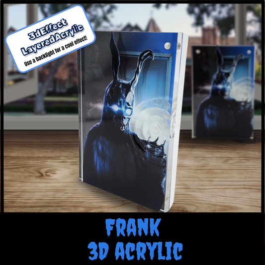 Frank the Rabbit 3D Effect Acrylic | Donnie Darko Collectible Display | Horror Movie Merch Gift| Layered Magnetic Acrylic Decor