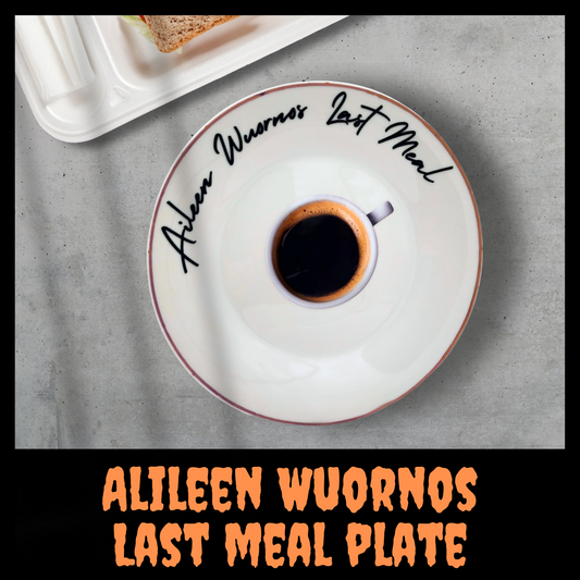 Aileen Wuornos Last Meal Plate true crime serial killer gift for her true crime home decor decorative plate gift for him horror dark gift
