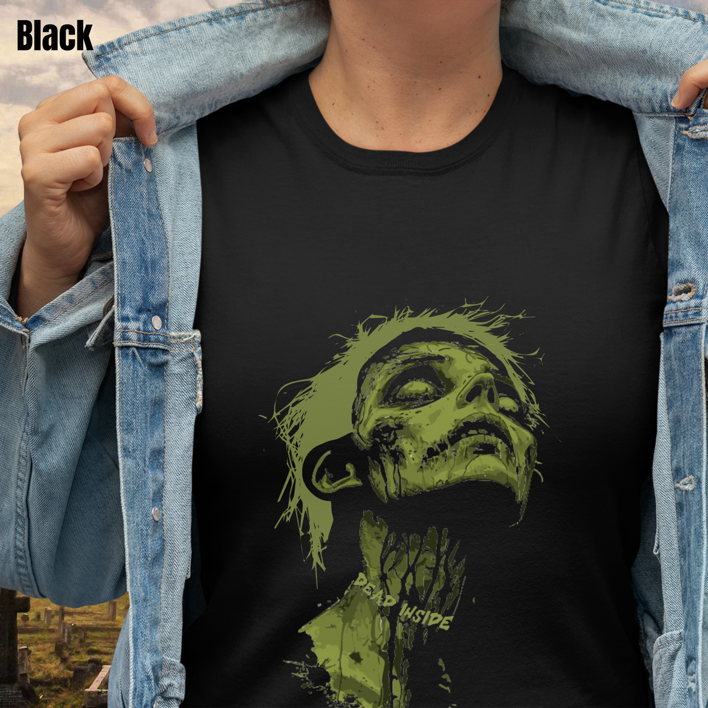 Dead Inside Tee unisex horror tee gift for her punk zombie tee for him macabre punk tshirt gift for horror fan