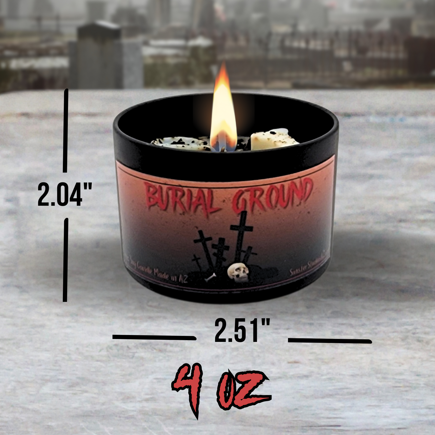Burial Ground soy candle campfire scented candle macabre candle housewarming gift cedar mahogany candle gothic home decor macabre gift