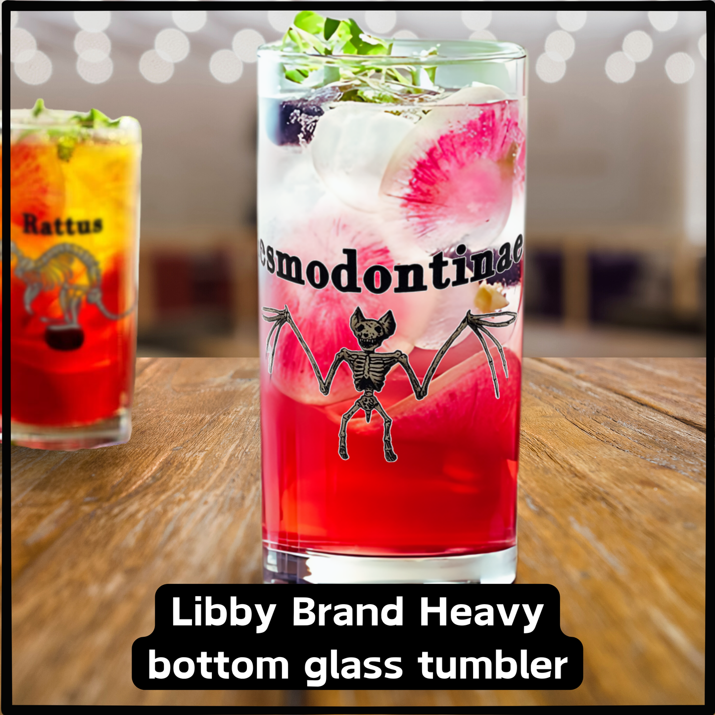 Animal Skeleton Glass Set | Gothic Science Tumblers | Spooky Anatomy Drinkware for Horror & Nature Lovers