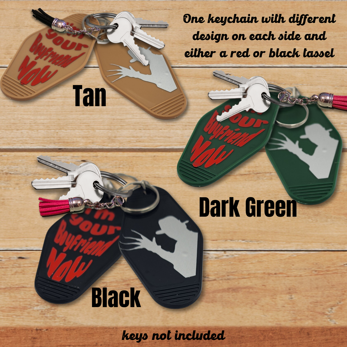 Freddy retro motel keychain metallic Nightmare keychain gift Halloween party favor motel keychain retro horror movie creepy gift