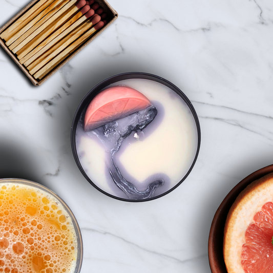 Good Mourning Grapefruit Candle & Wax Melts | Horror Candle | Fresh Citrus Scent | Macabre Gothic Decor | Soy Coconut Wax