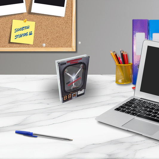 Flux Capacitor 3D Effect Acrylic Sci-Fi Decor, Back to the Future Inspired Layered Acrylic Display with Optional Light Base