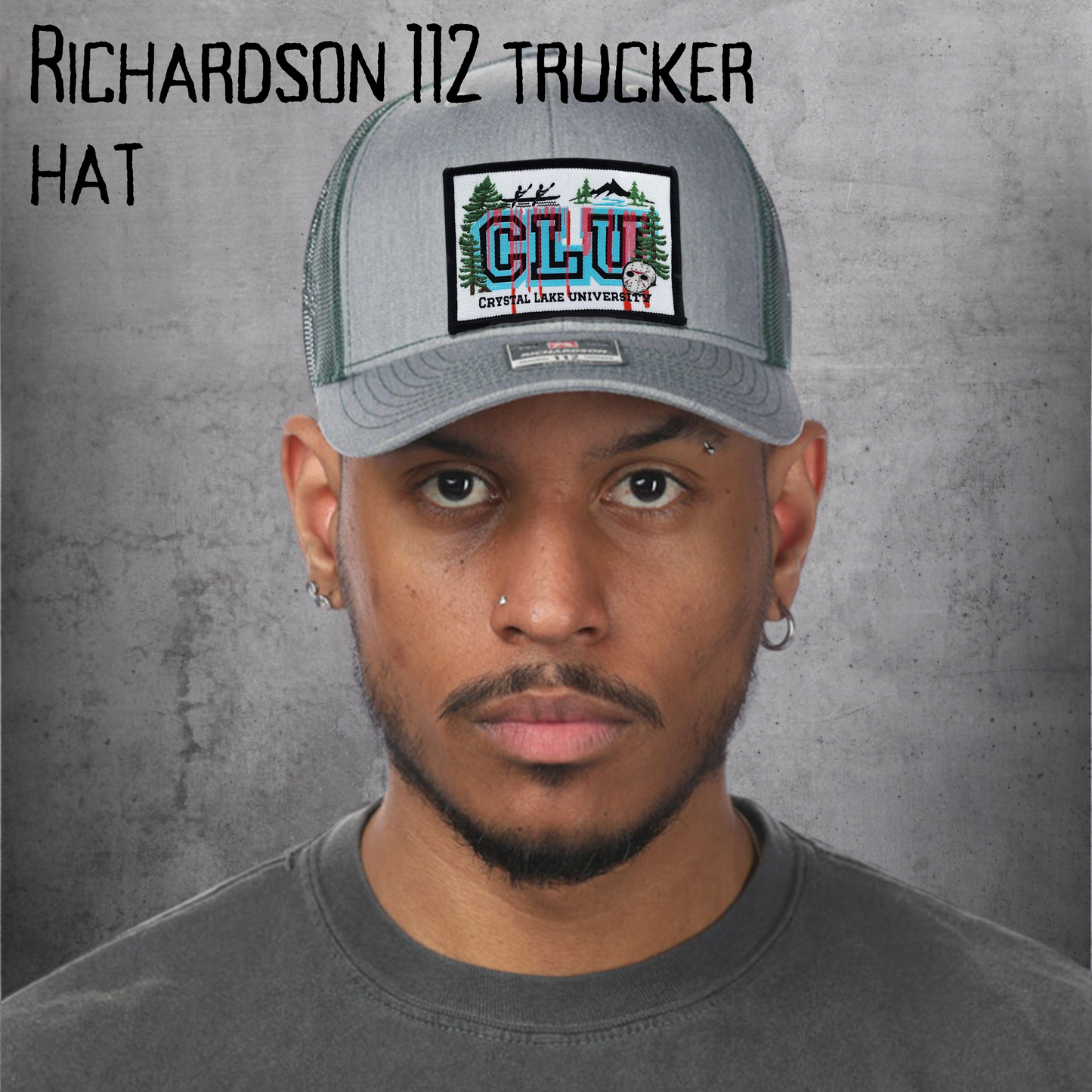 Crystal Lake University Trucker hat horror snapback hat for her Friday the 13th Jason Voorhees ballcap for him horror fan gift college trucker hat