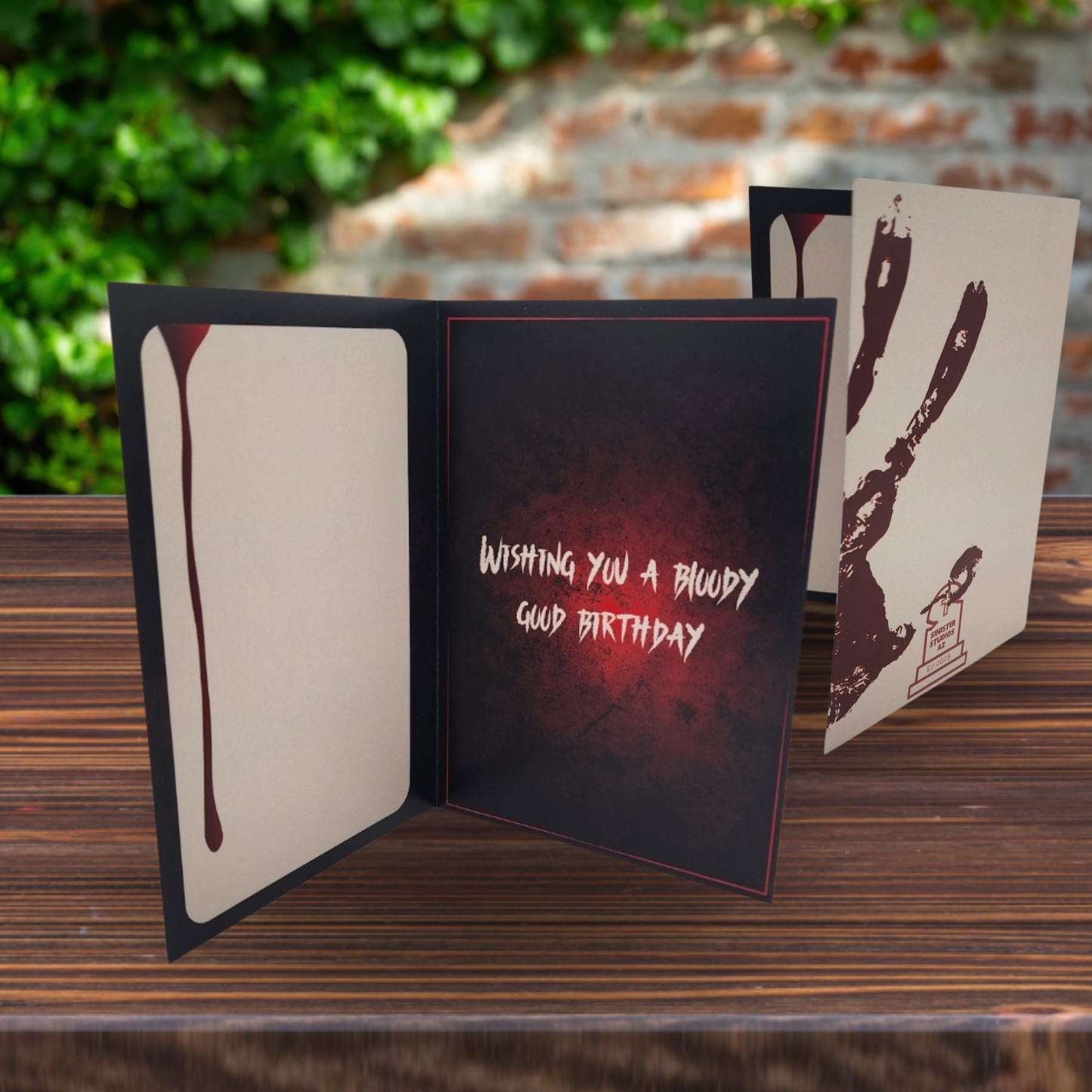 Bloody Good birthday card gory bday card gift cupcake birthday card for him bloody handprint birthday card for her gore bday card