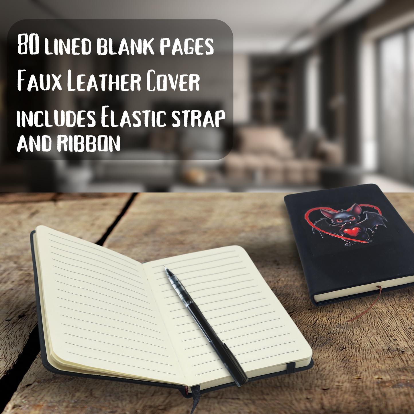 Love Bites Journal horror movie log book horror fan gift gothic diary gift for her notebook gift for her love journal for couple