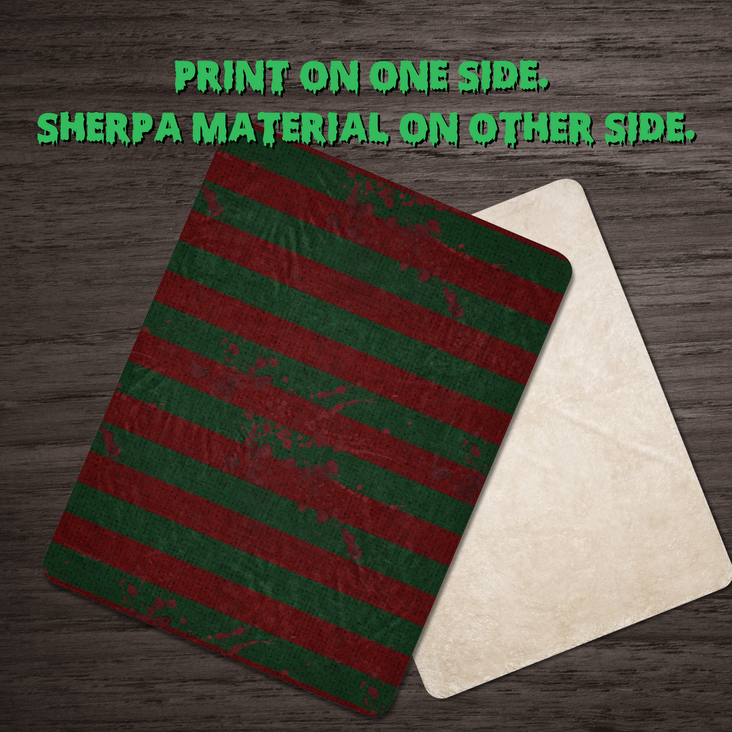 Freddy Sweater Sherpa blanket gift for couple Elm Street blanket gift for him Krueger blanket horror decor gift for her