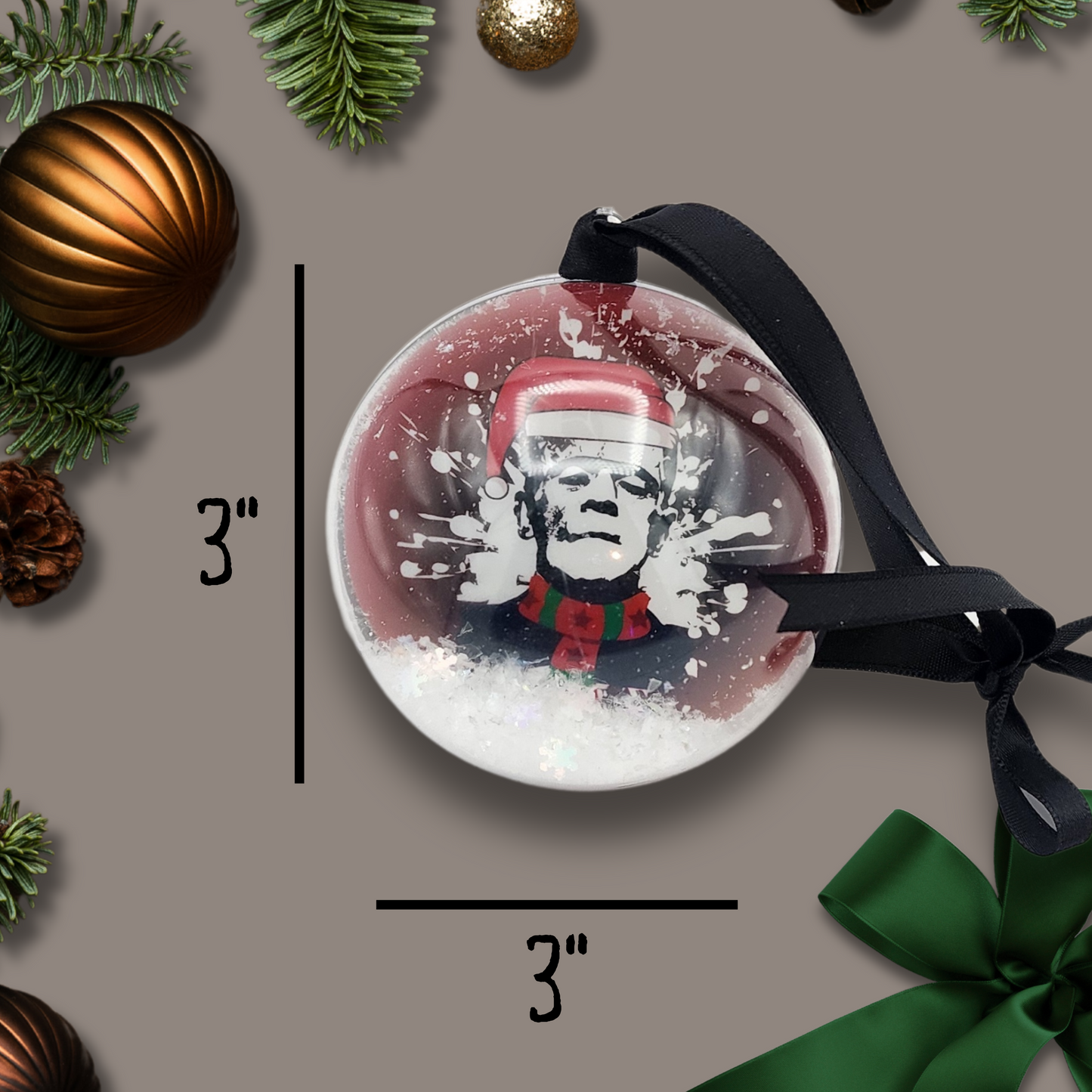 Frank & Bride Ornament Creepmas Ornament Gothic Christmas Ornament punk rock holiday decor horror ornament gift for Frankenstein fan