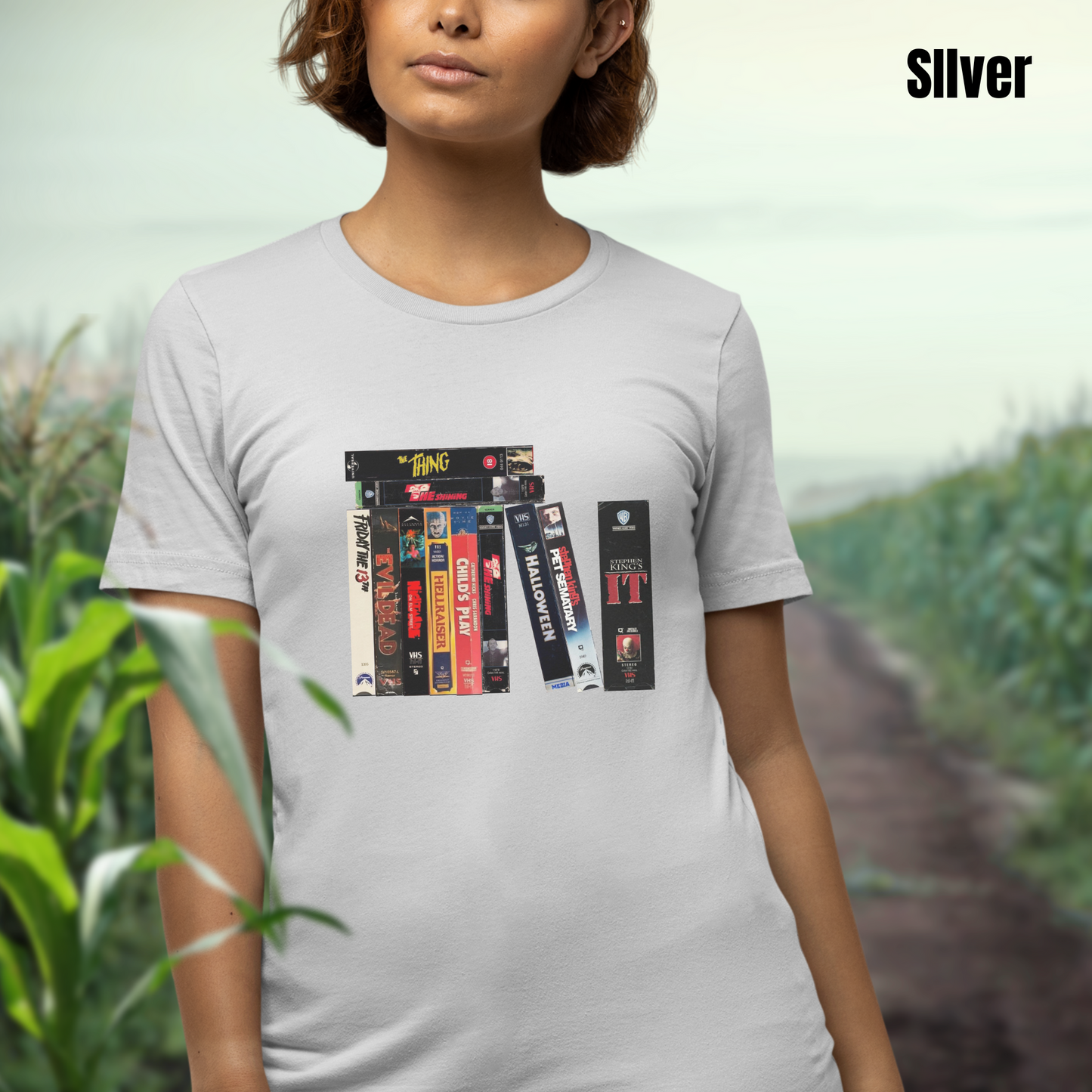 Retro Horror VHS Tee 80s Scary Movie Shirt Featuring IT, Halloween, Evil Dead, Freddy, Jason & More | Horror Gift for Fans