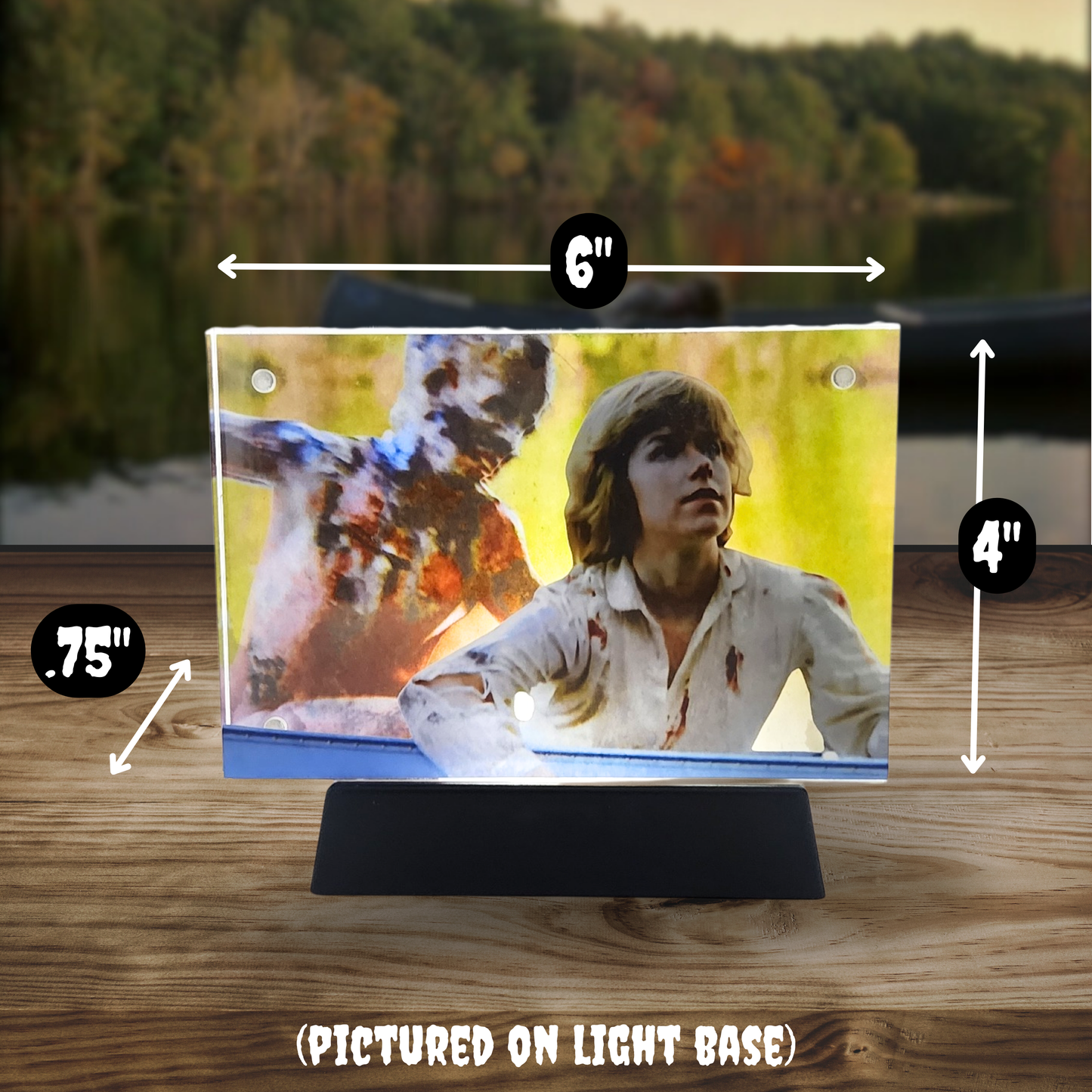 Friday the 13th Final Girl 3D Effect Acrylic | Layered Horror Display | Alice Scene | Preserve Autographs | Light Base Add-On