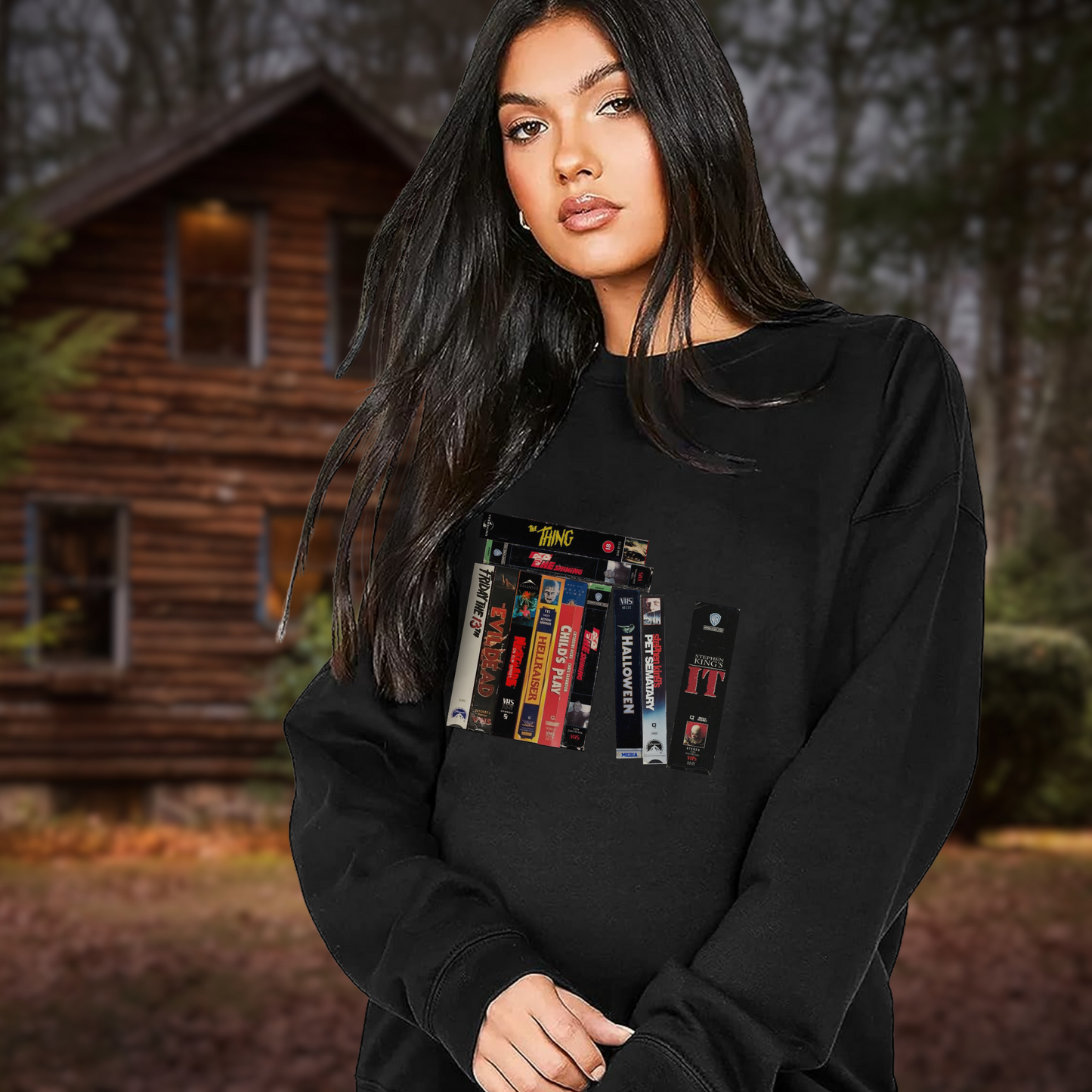Retro Horror VHS sweatshirt horror movie sweatshirt gift for her men's sweatshirt bday gift women's horror sweatshirt horror movie sweatshirt