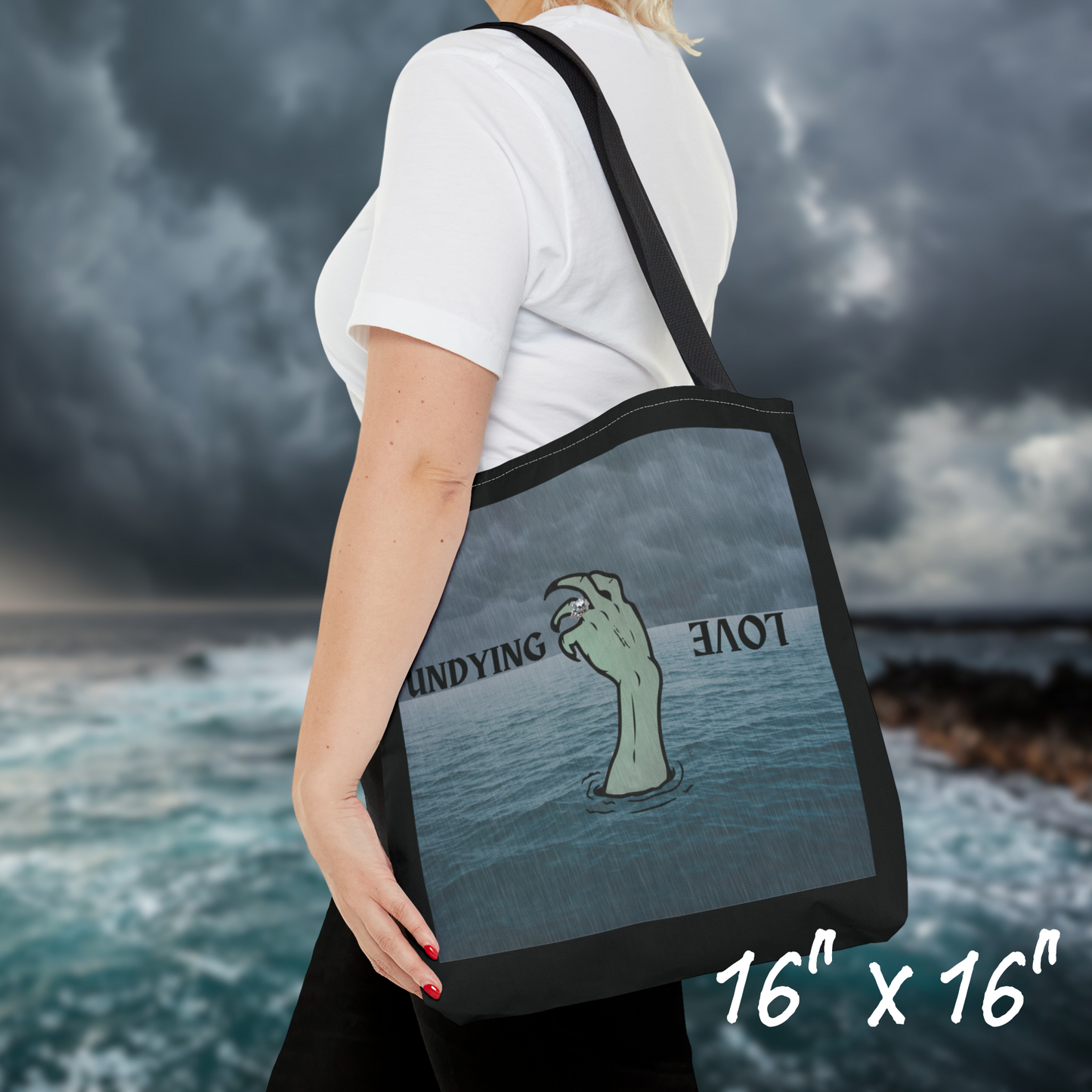 Undying Love graphic Tote Bag gift for her horror bag horror gift couples gift wedding gift anniversary gift beach tote grocery tote gift