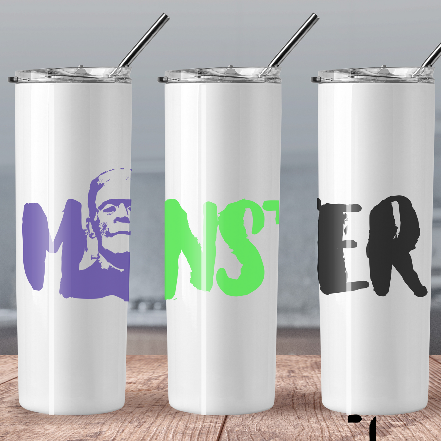 Monster Vinyl Decal Frankenstein car decal vinyl sticker mirror decal cup sticker halloween vinyl decal gift for horror fan