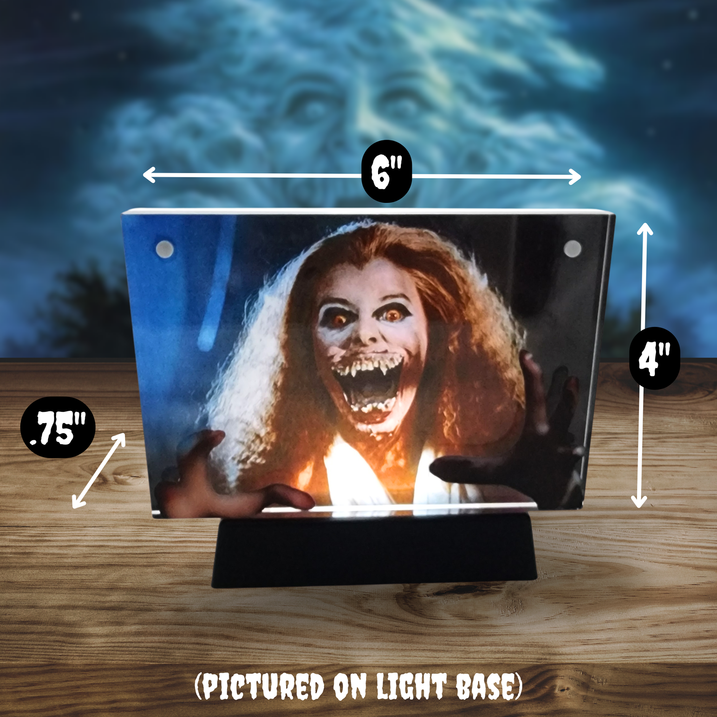 Vampire Amy 3D Effect Acrylic – Fright Night Horror Display | Autograph-Friendly Acrylic Collectible | Sinister Studios AZ Exclusive