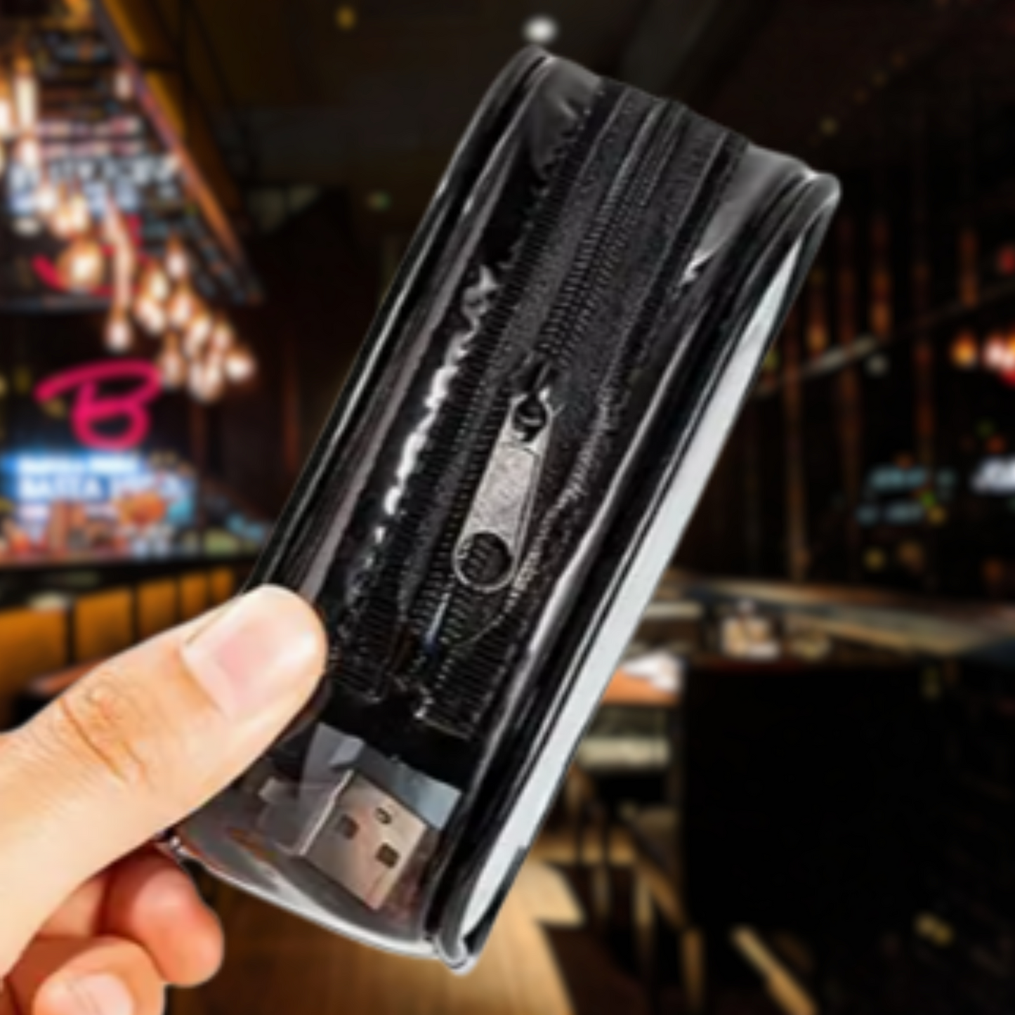 Chase your Dreams Mini Stash Case – Clear Zip Pouch with Freddy Krueger Design, Compact Storage for Small Essentials, Earbuds, Coins & More