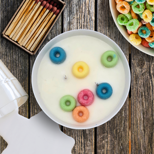 Cereal Killer Candle Bowl – Fruit Cereal Scented Horror Candle – 10oz Soy Coconut Wax Candle – Reusable Cereal Bowl – Sinister Studios AZ