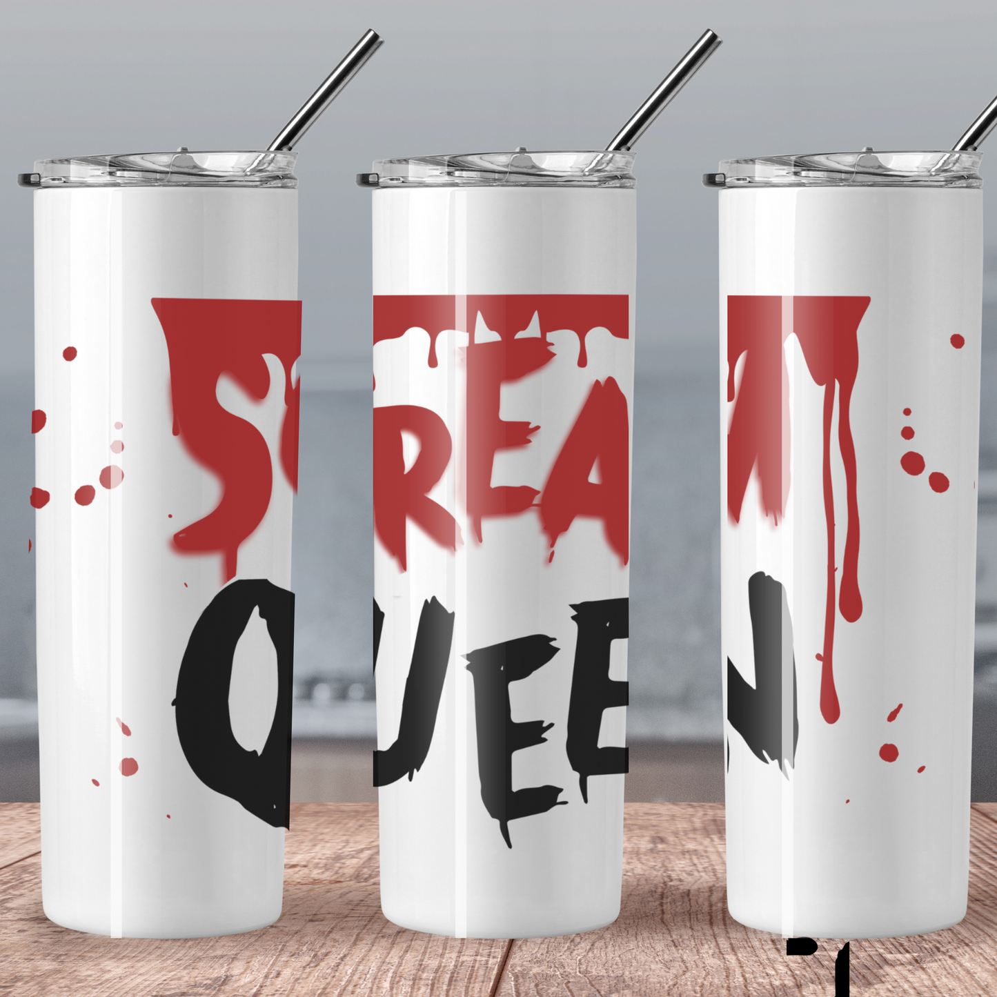 Scream Queen Vinyl Decal horror girl car decal vinyl sticker mirror decal cup sticker halloween vinyl decal gift for horror moviefan