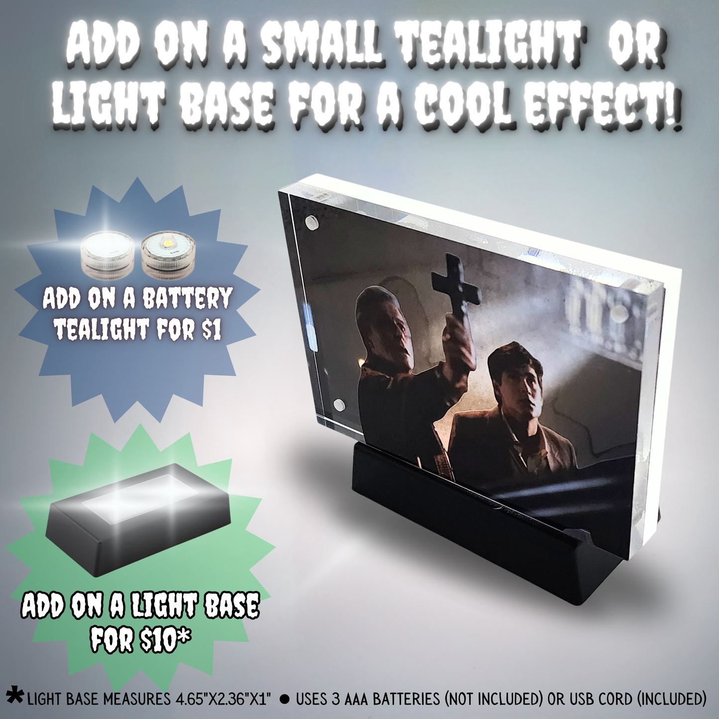 Charley & Peter 3D Effect Acrylic – Fright Night Collectible Display | Horror Autograph Display Piece | Sinister Studios AZ Original