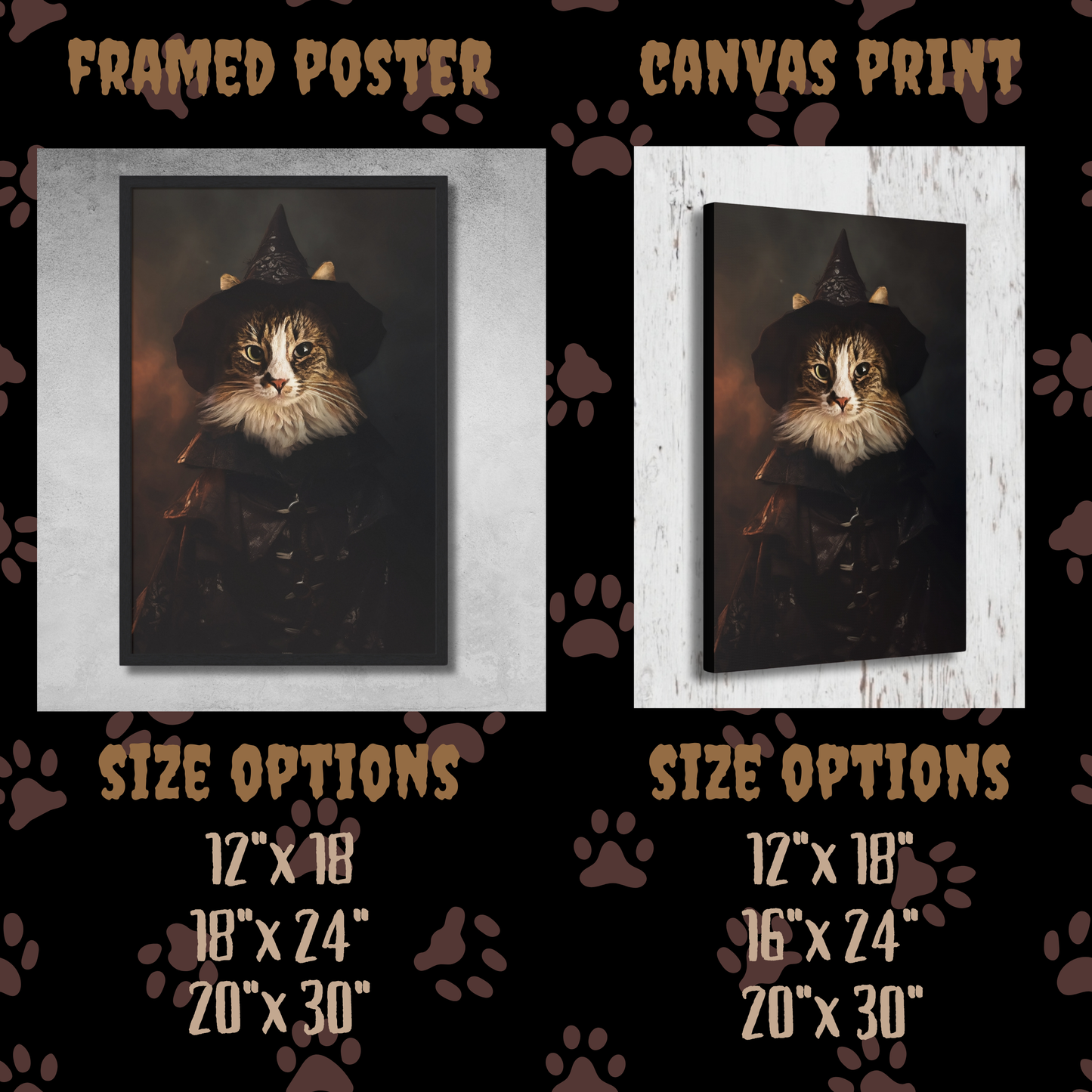 Salem Witch Custom Creepy Pet Portrait Personalized Horror Pet portrait digital download creepy witch pet portrait gift for her
