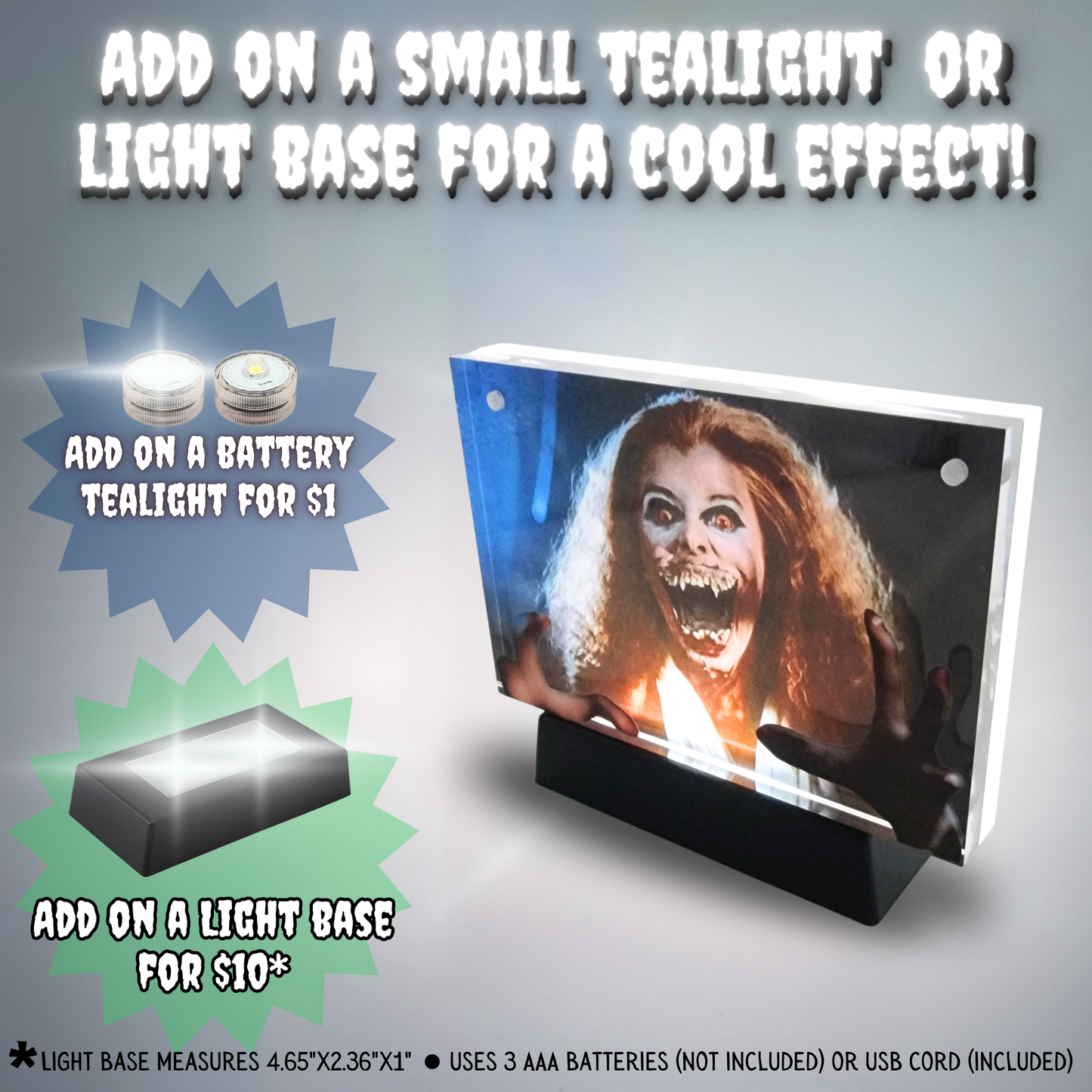 Vampire Amy 3D Effect Acrylic – Fright Night Horror Display | Autograph-Friendly Acrylic Collectible | Sinister Studios AZ Exclusive