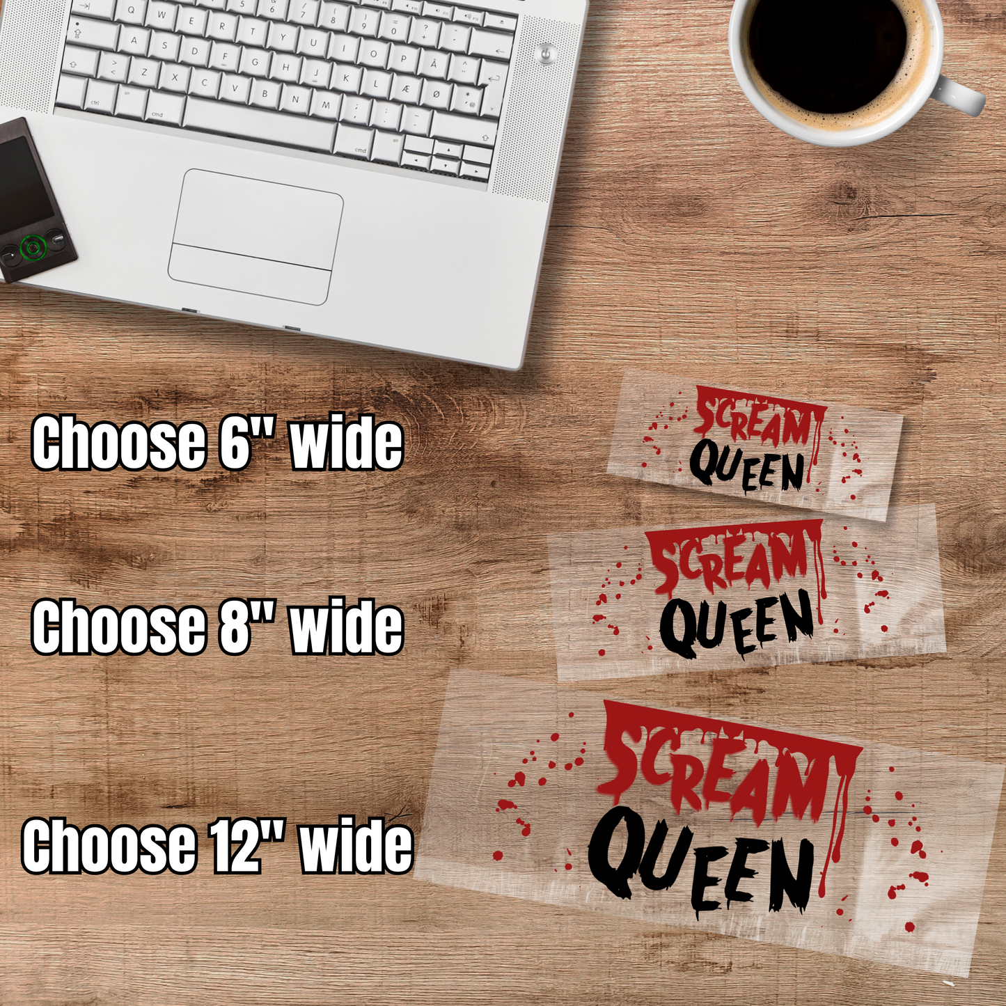 Scream Queen Vinyl Decal horror girl car decal vinyl sticker mirror decal cup sticker halloween vinyl decal gift for horror moviefan