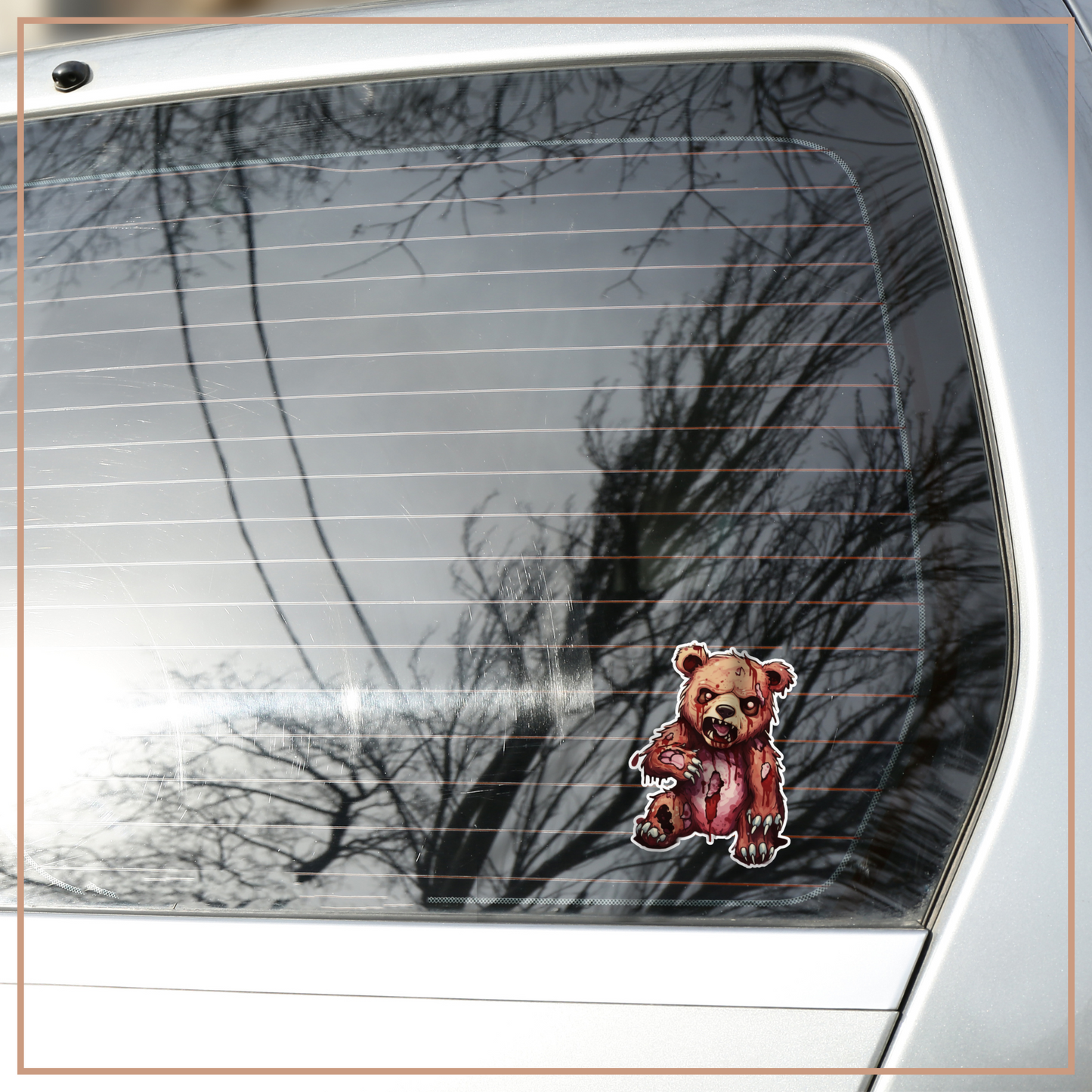 Zombie Teddy kiss cut sticker vinyl decal animal zombie sticker party favor sticker gift teddy bear zombie cute zombie bear stickerhorror vinyl sticker