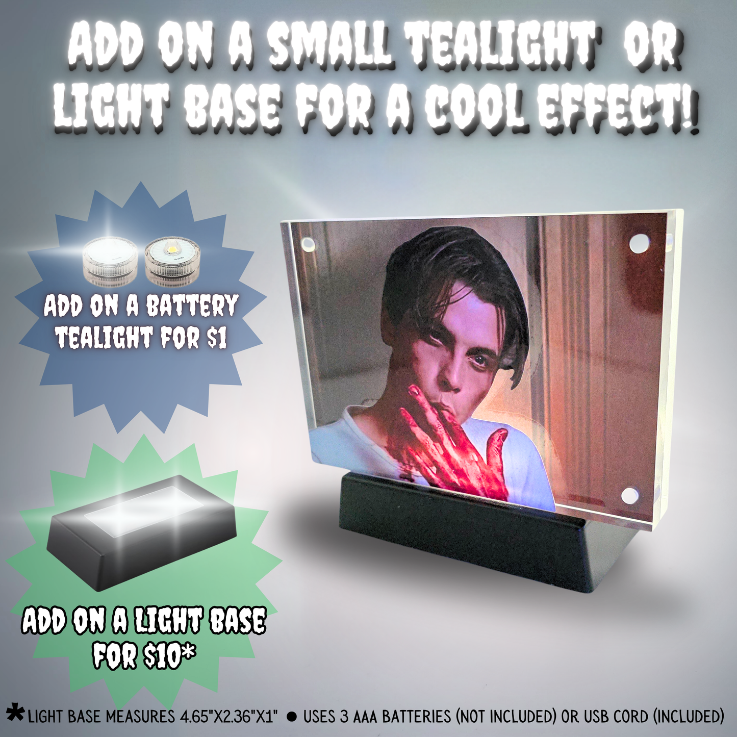 Billy Loomis 3D Effect Acrylic Horror Decor, Scream Inspired Desk Display, Layered Acrylic Slasher Art with Optional Light Base