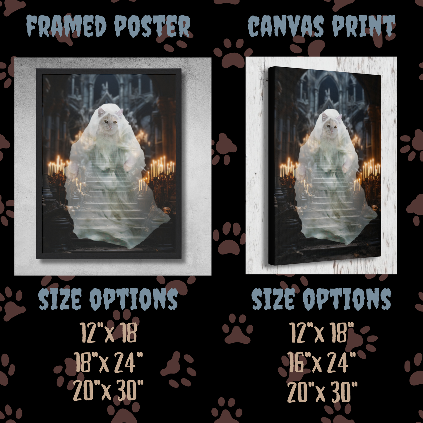 The Specter Custom Creepy Pet Portrait Personalized Pet portrait digital download ghost pet portrait gift for her