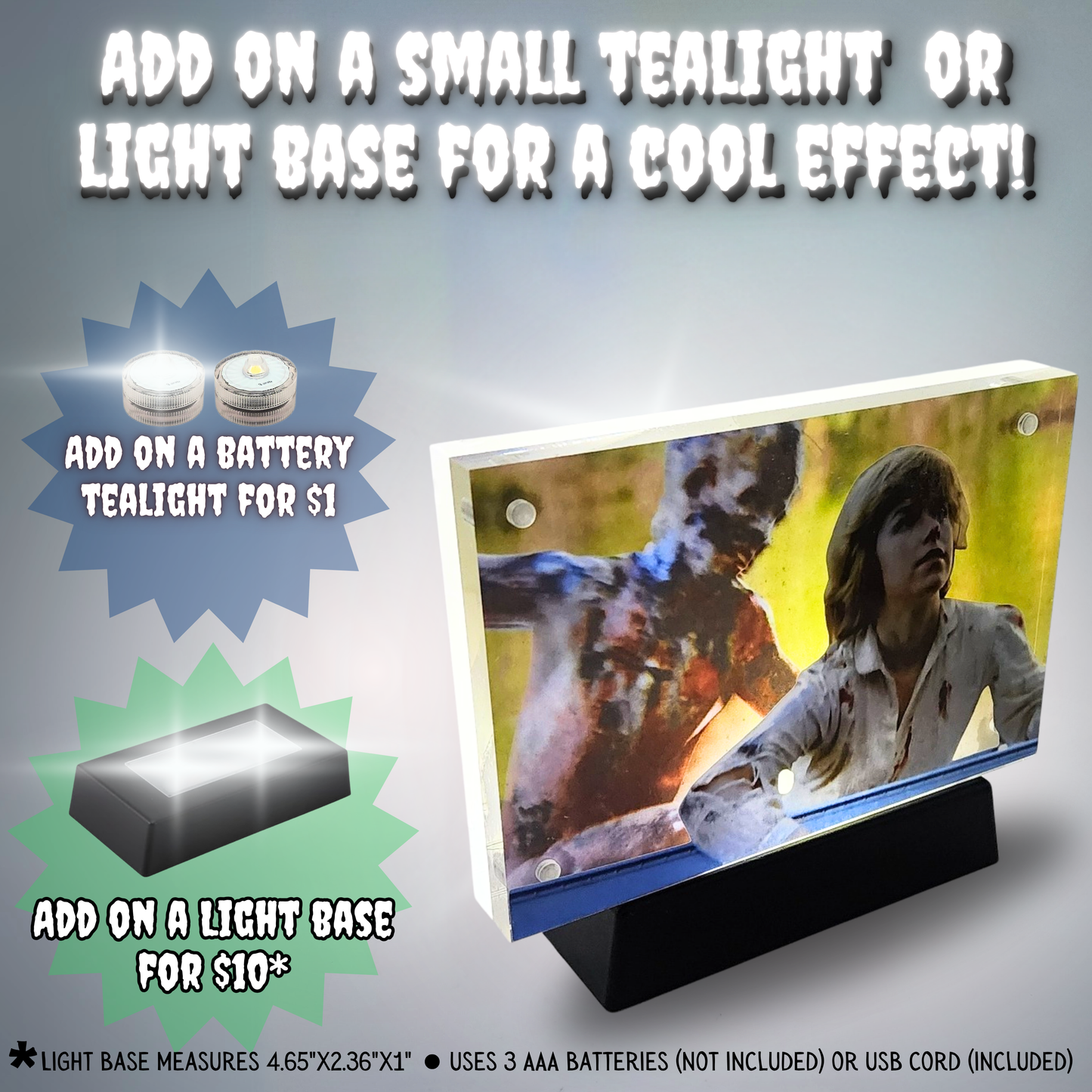Friday the 13th Final Girl 3D Effect Acrylic | Layered Horror Display | Alice Scene | Preserve Autographs | Light Base Add-On
