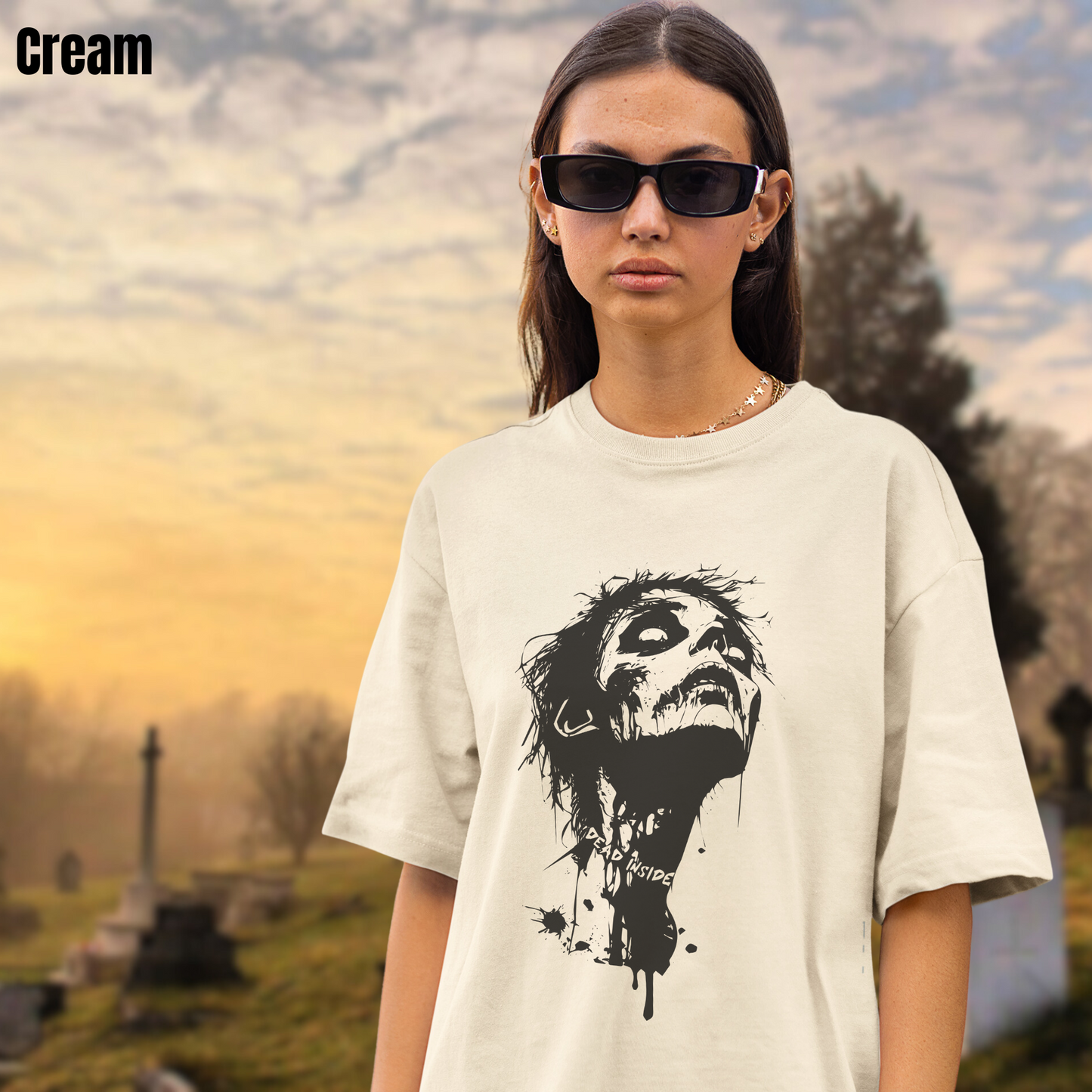 Dead Inside Tee unisex horror tee gift for her punk zombie tee for him macabre punk tshirt gift for horror fan