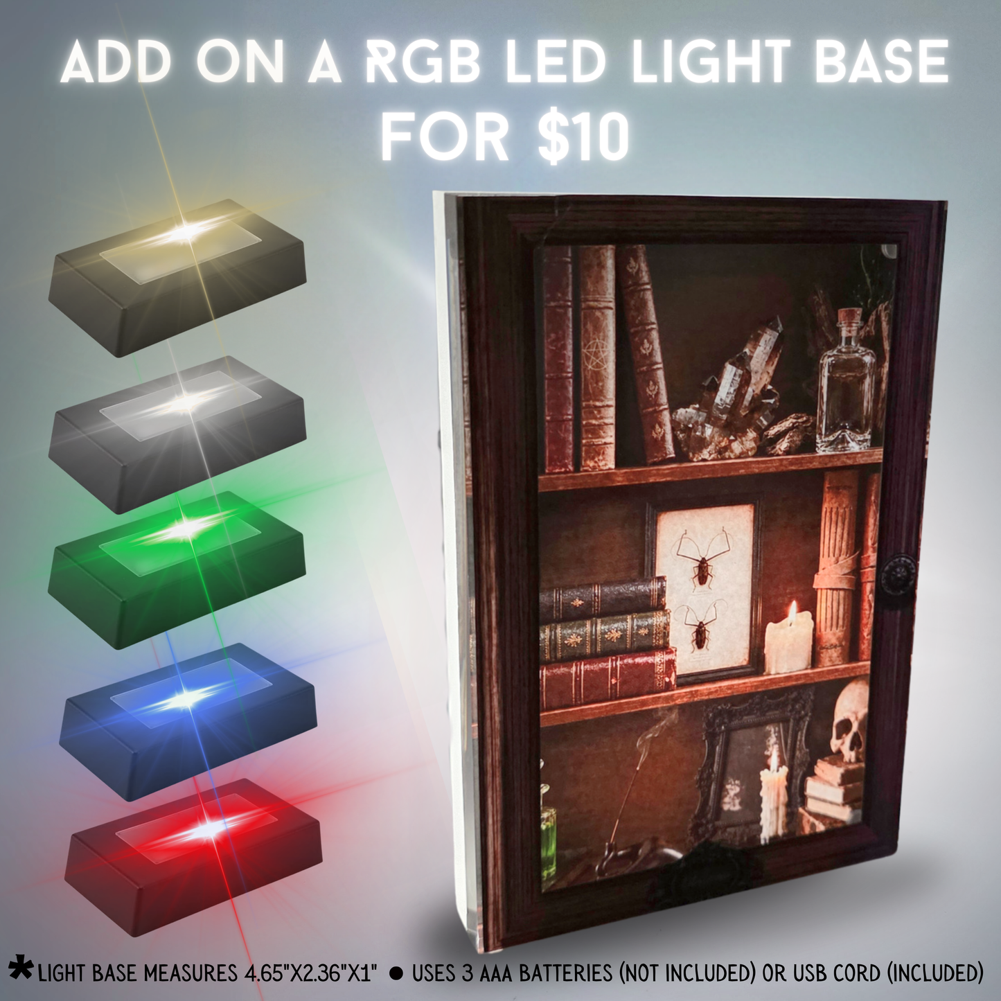 Cabinet Obscura 3D Effect Acrylic | Gothic Curiosity Cabinet Decor