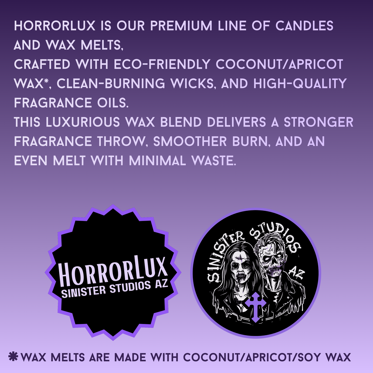 Sweet Decay HorrorLux Candle & Wax Melts Set, Honeysuckle Sandalwood Goth Luxury Candle, Horror Gift Decor