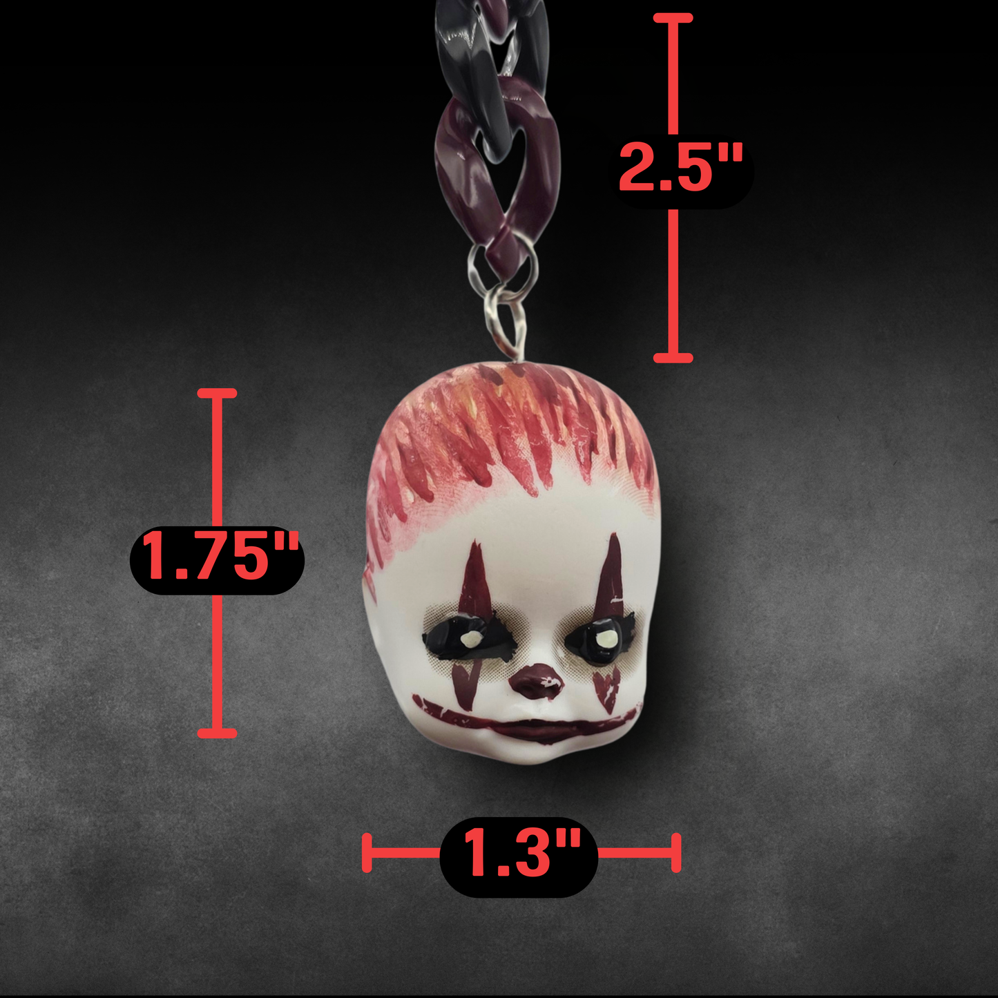 Clown Baby Bag Charm | Handmade Horror Purse Charm