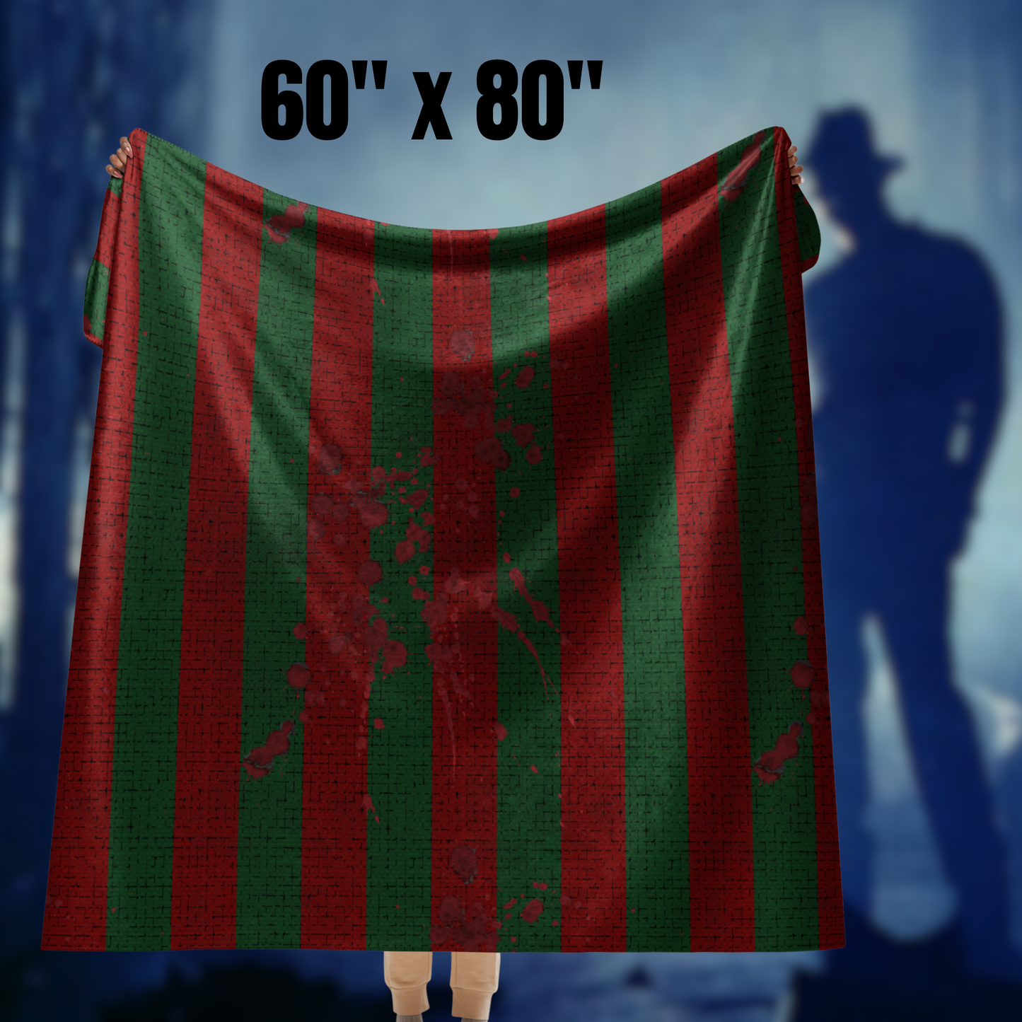 Freddy Sweater Sherpa blanket gift for couple Elm Street blanket gift for him Krueger blanket horror decor gift for her