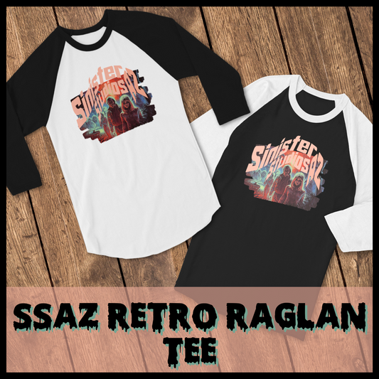 Sinister Studios Raglan shirt Retro horror movie graphic tshirt long sleeve retro gothic shirt gift for horror fan long sleeve horror shirt
