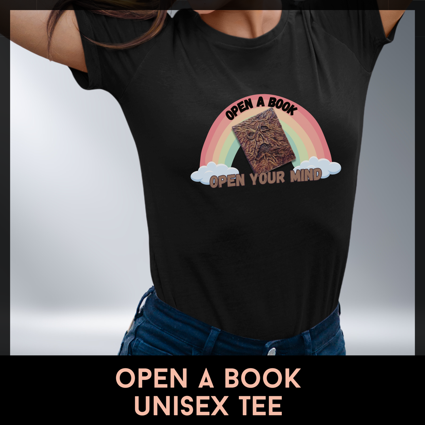 Open a Book Open Your Mind Necronomicon Unisex Tee Horror Book Shirt Comfort Colors 1717 Retro necronomicon  Gothic Tee