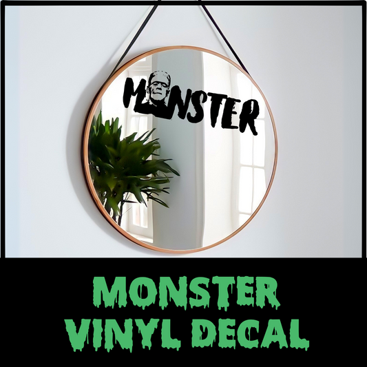 Monster Vinyl Decal Frankenstein car decal vinyl sticker mirror decal cup sticker halloween vinyl decal gift for horror fan