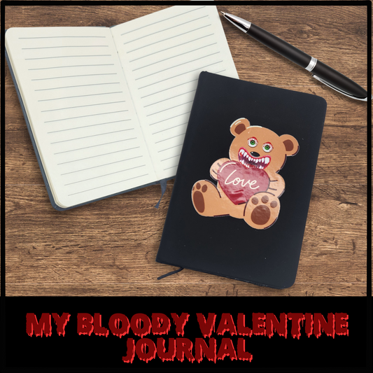 My Bloody Valentine Journal horror movie log book horror fan gift gothic diary gift for her punk horror notebook gift for her love journal for couple