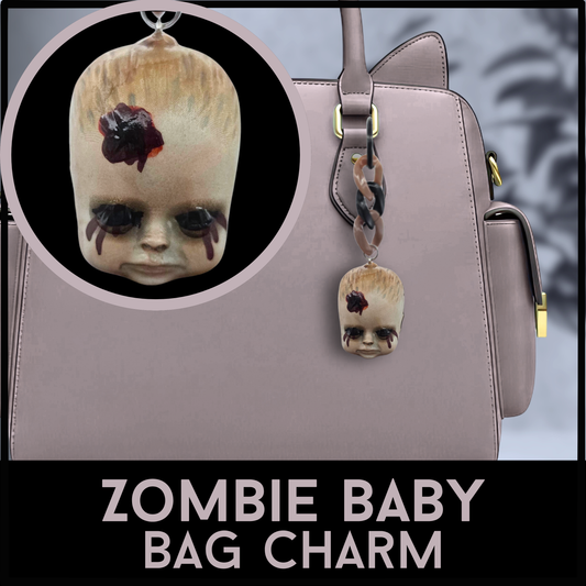 Zombie Baby Bag Charm | Handmade Horror Purse Charm