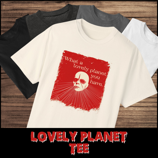 Lovely Planet tee unisex dark humor horror Alien sci-fi shirt for her alien graphic tee gift retro punk tee for him alien tshirt gift
