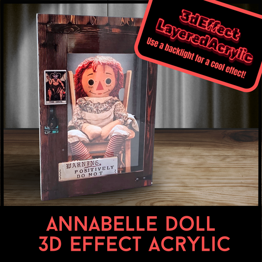 Real Annabelle Doll – 3D Effect Acrylic Art