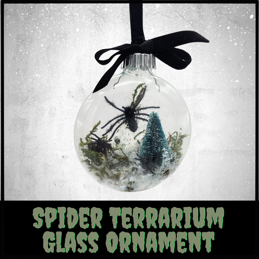 Spider Terrarium Glass Ornament Creepmas Ornament Gothic Christmas Ornament halloween holiday decor Gothmas ornament gift for horror fan