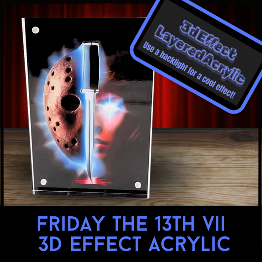 Friday the 13th Part 7 Jason Mask 3D Effect Acrylic Display Horror Collectible Autograph Ready Convention Signable Display Pre Order