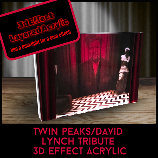 Twin Peaks David Lynch Tribute 3D Effect Acrylic