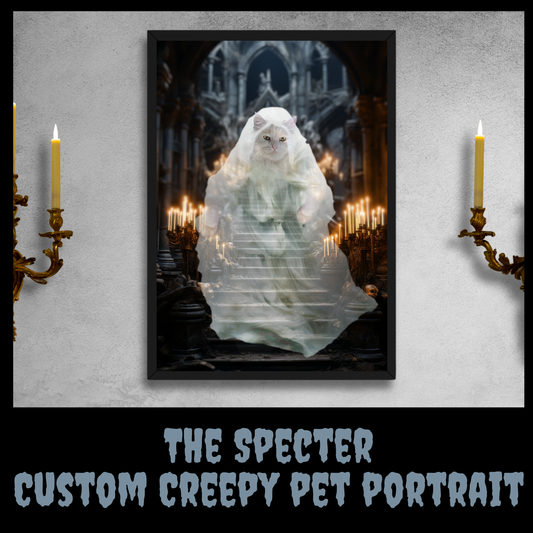 The Specter Custom Creepy Pet Portrait Personalized Pet portrait digital download ghost pet portrait gift for her