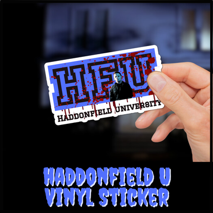 Haddonfield U kiss cut sticker vinyl decal Halloween movie horror sticker party favor sticker Michael Myers gift horror fan vinyl sticker