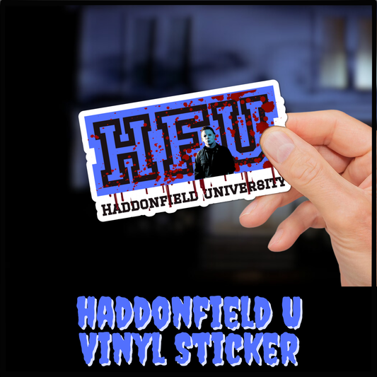 Haddonfield U kiss cut sticker vinyl decal Halloween movie horror sticker party favor sticker Michael Myers gift horror fan vinyl sticker